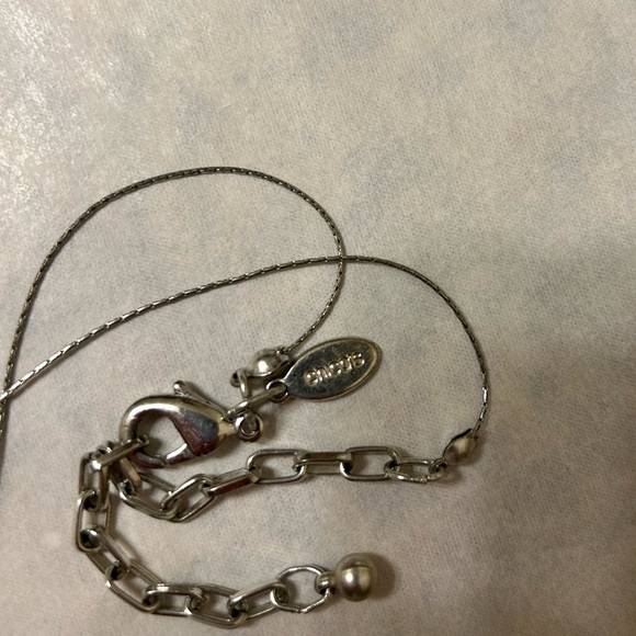 Chico's Blue Gemstone Necklace with Beaded Chain - Picture 5 of 5